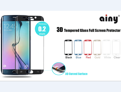 

Ainy 3D full cover tempered glass screen protector for Samsung Galaxy S7 edge white