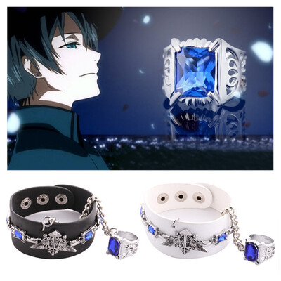 

MyMei Anime Black Butler Kuroshitsuj Ciel Bracelet with Ring Chain Cosplay Costume New