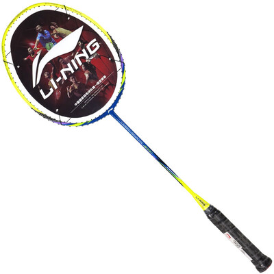 

Li NingLining Men&Women Single Carbon Badminton Racket Single Threaded Blue Yellow