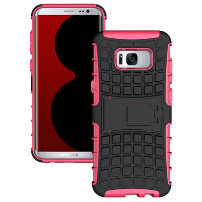 

Fivice Samsung S8 Plus Case TPU anti-fall tire pattern back clip bracket phone case