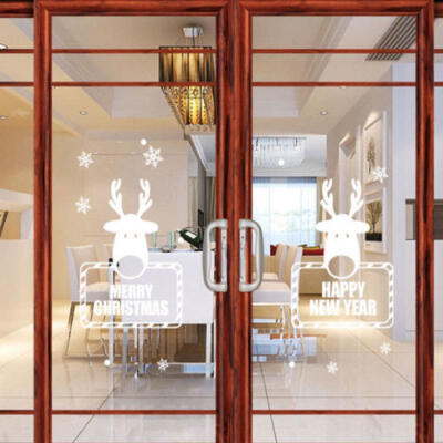 

Merry Christmas Window Glass Decor Decal Christmas Wall Art Quote Sticker