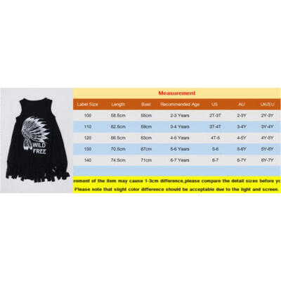 

Kids Baby Girl Black Princess Dress Sleeveless Skirt Outfit Clothes 2 3 4 5 6 7Y