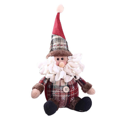 

Christmas Gift Cute Santa Claus Snowman Elk Cotton Stuffed Toy Ornaments Xmas Tree Table Decoration Doll