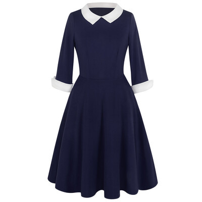 

Vintage Peter Pan Collar Two Tone Dress