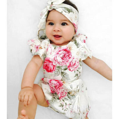 

AU Sleeveless Infant Girls Ruffled Romper Jumpsuit Bodysuit One-Pieces Clothes