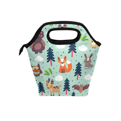 

Lunch Bag Tote Bag Forest Animals Travel Picnic Organizer Lunch Holder Handbags Lunch Bag Box for Office
