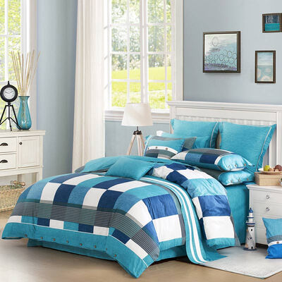 

Mercury Home Textiles Twill Twill Printed Bed Four Piece Blue Coast Bedding Set Bed Sheets 18m
