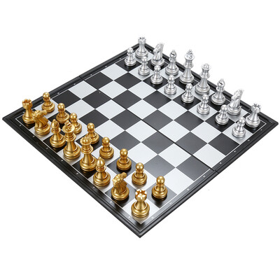 

Friends of the UB folding magnetic chess game swim gold&silver international chess suit students children entrance training teaching 4812A medium