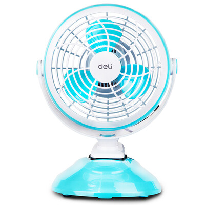 

Deli 3685 fashion USB desktop fan small fan fan student dormitory fan two-speed wind speed Taiwan folder dual-use blue