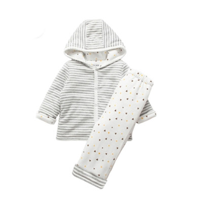 

new born babies padding hoodie jacket&pants suit 2018 winter