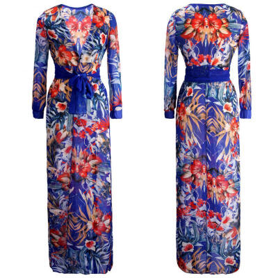 

Sexy Women Boho Floral Split Long Maxi Evening Party Summer Beach Dress UK Stock