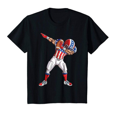 

Dabbing Football T shirt 4th of July Men Kids Boys Merica US