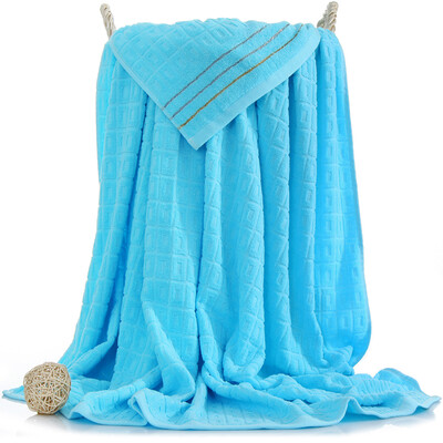 

【Jingdong Supermarket】 Sanli pure cotton plain color towel was satin back to the blanket home office lunch break four seasons general blanket single 150 × 200cm sky blue