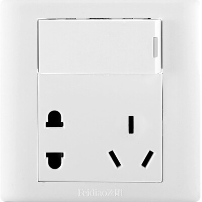 

Feidiao feidiao switch socket panel five-hole socket with single open single power supply wall switch 86 A3