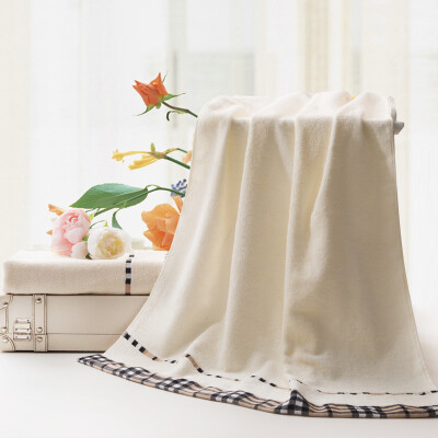 

Jingdong supermarket] Vosges Jieyu pure cotton bath towel Edinburgh can not afford hair strong adult adult wrapped towel 68 * 138cm beige