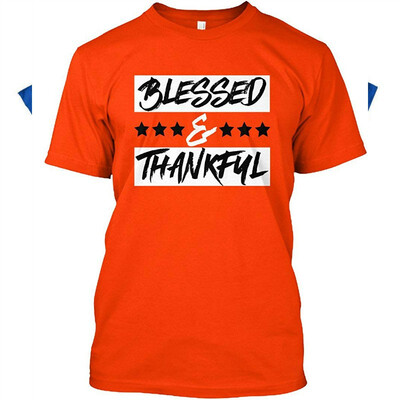 

Blessed Thankful Tshirt - Hanes Tagless Tee