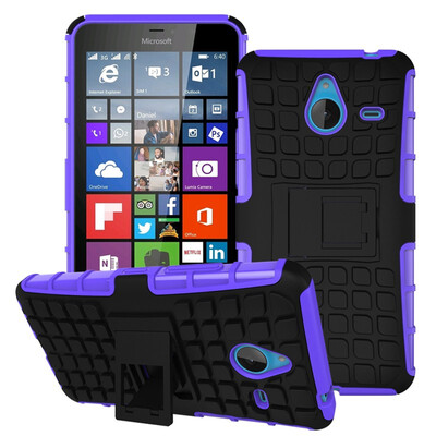 

Fivice Nokia Lumia 640 Case TPU anti-fall tire pattern back clip bracket phone case