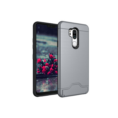

Fivice LG G7 Case TPU all-inclusive anti-drop brushed card with bracket mobile phone case