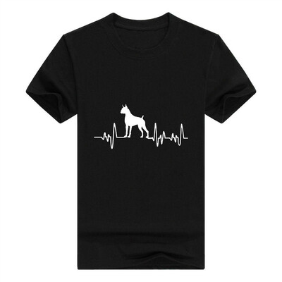 

Boxer Gifts Dog Lover Heartbeat Boxer Short Sleeve T-Shirt