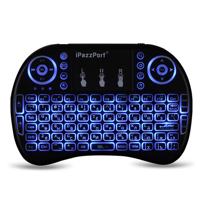 

iPazzPort I8 Multifunction Portable 24GHz Wireless QWERTY Backlit Keyboard with Touchpad Mouse