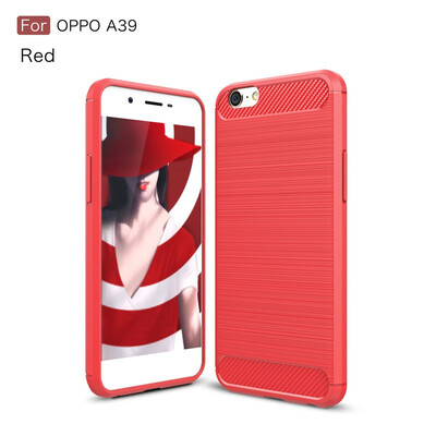 

Fivice OPPO A57A39 case Luxury brushed carbon fiber TPU soft shell