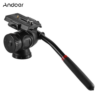 

Andoer 2-Way Tripod PanTilt Head Damping Head with 14" 38" Quick Release Plate for Canon Nikon Sony DSLR Monopod Slider Panor