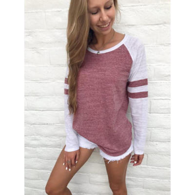 

Fashion Womens Girl Long Sleeve T-shirt Sweatshirt Pullover Tops Casual Blouse V