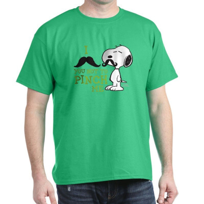 

CafePress Snoopy - Mustache Your Not to Pinch M - 100 Cotton T-Shirt