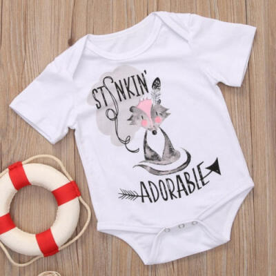 

Cute Newborn Infant Baby Girl Fox Cotton Romper Jumpsuit Bodysuit Outfit Clothes