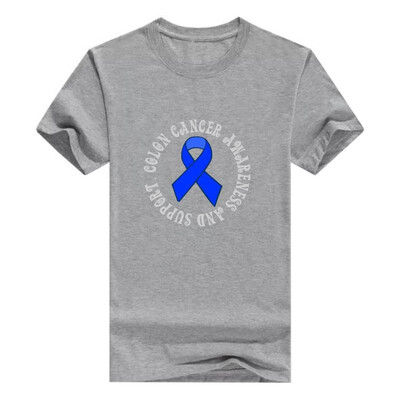 

Colon Cancer Awareness Support Blue Ribbon T-Shirt