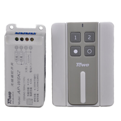

TOWE wireless remote control switch 220V two remote control lights power switch free wiring