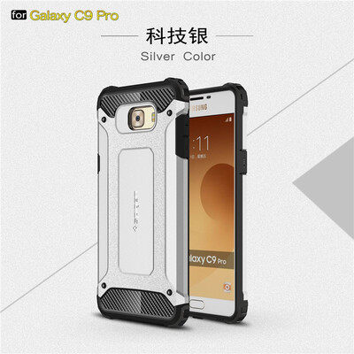 

Fivice Samsung Galaxy C9 pro case Luxury Silicone Diamond Armor PC Hard Shell Phone Case