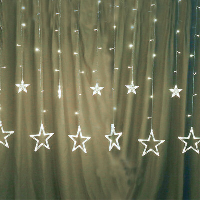 

BRELONG LED stars curtain lights Decorative lantern 138LED EU