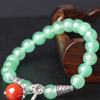 

Natural crystal dongling jade bracelet fresh crystal agate gold sand stone womens hanban jewelry accessories