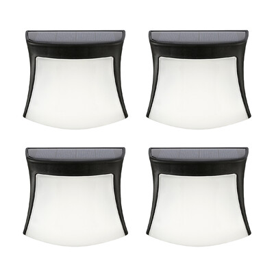 

Solar Powered 3LEDs Fence Gutter Light Outdoor Garden Yard Wall Pathway Lamp 4PCS