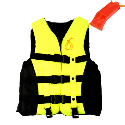

MyMei 6 Sizes Swimmwing Boating Polyester Adult Life Jacket Foam Vest Survival Suit with Whistle for Swimming Drifting DeviceWhis