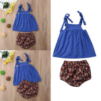 

Toddler Kids Baby Girl Tops DressShorts Flower Pants Outfits Clothes 2PCS 0-24M