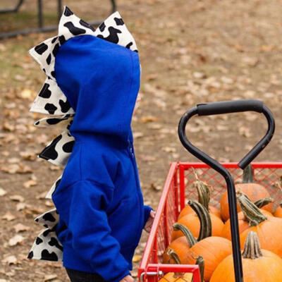 

US Toddler Baby Boy Hooded Hoodie Zipper Coat Lovely Dinosaur Tops Sweater 1-6T