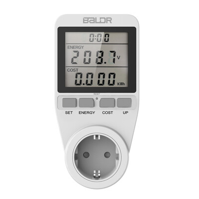 

LCD Display Electricity Usage Power Meter Socket Energy Watt Volt Amps Wattage KWH Consumption Analyzer Monitor--AC110V130V