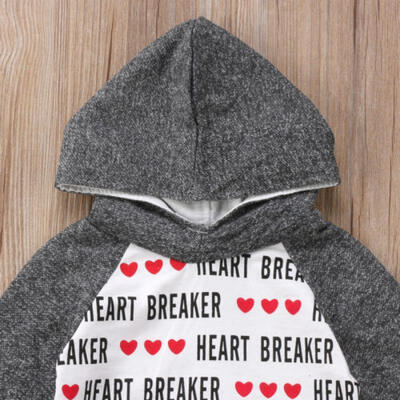 

2PCS Toddler Infant Baby Boy Gray Hoodie Top Long Leggings Pant Outfits Clothes