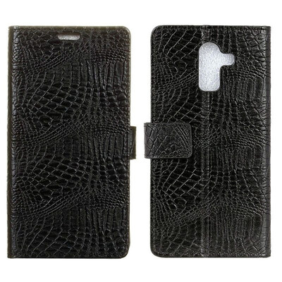 

MOONCASE Samsung Galaxy J8 Crocodile Leather Case - Black