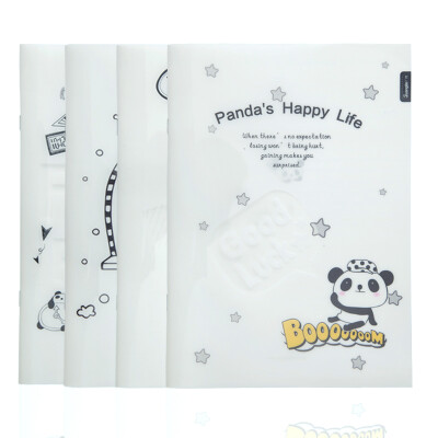 

Guangbo GuangBo 10 installed 40 sheets of A5 waterproof cover notebook cartoon diary panda random HGB01065