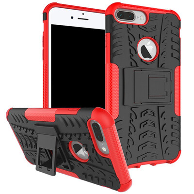 

Fivice iPhone 7 Plus8 Plus Case TPU anti-fall tire pattern back clip bracket phone case