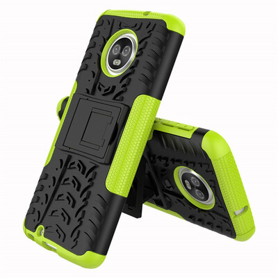 

Fivice Motorola Moto G6 2018 Case TPU anti-fall tire pattern back clip bracket phone case