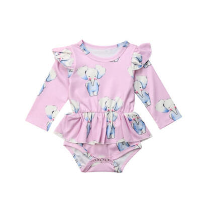 

Newborn Baby Girls Cotton Long Sleeve Romper Tops Dress Bodysuit Outfits Clothes