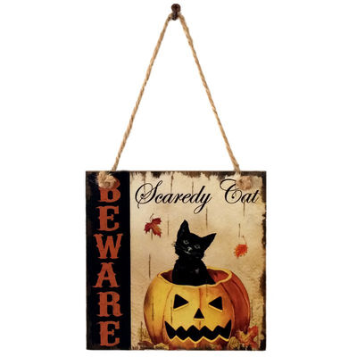 

UpperX Wooden Hanging Board Hanging Wall Sign Decoration for Halloween151505cm