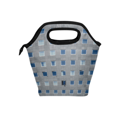 

Insulated Lunch Tote Bag Windows Travel Picnic Lunch Handbags Portable Zipper Lunch Bag Box