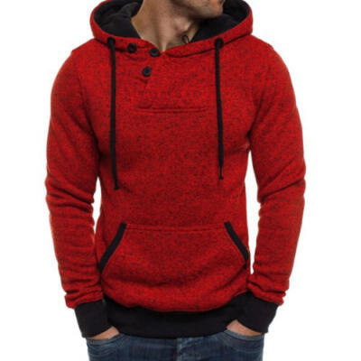 

Mens Long Sleeve Slim Fit Hooded Sweatshirt Coat Jacket Outwear Sweater ZM