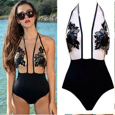 

NEW Womens Swimwear One Piece Swimsuit Push Up Padded Bikini Bathing Monokini