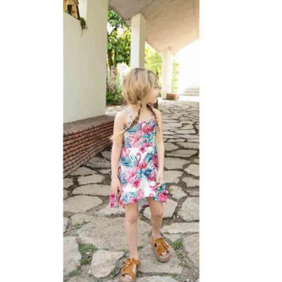 

Fashion Women Summer Moltres Dresses Family Matching Girl Dress Beach Sundress